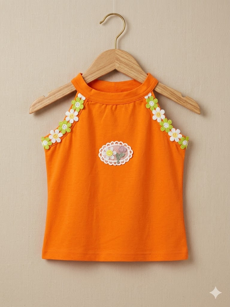 Girls Summer Orange Tank Top [GT-425] [3-12 year] – Kriss n Kross