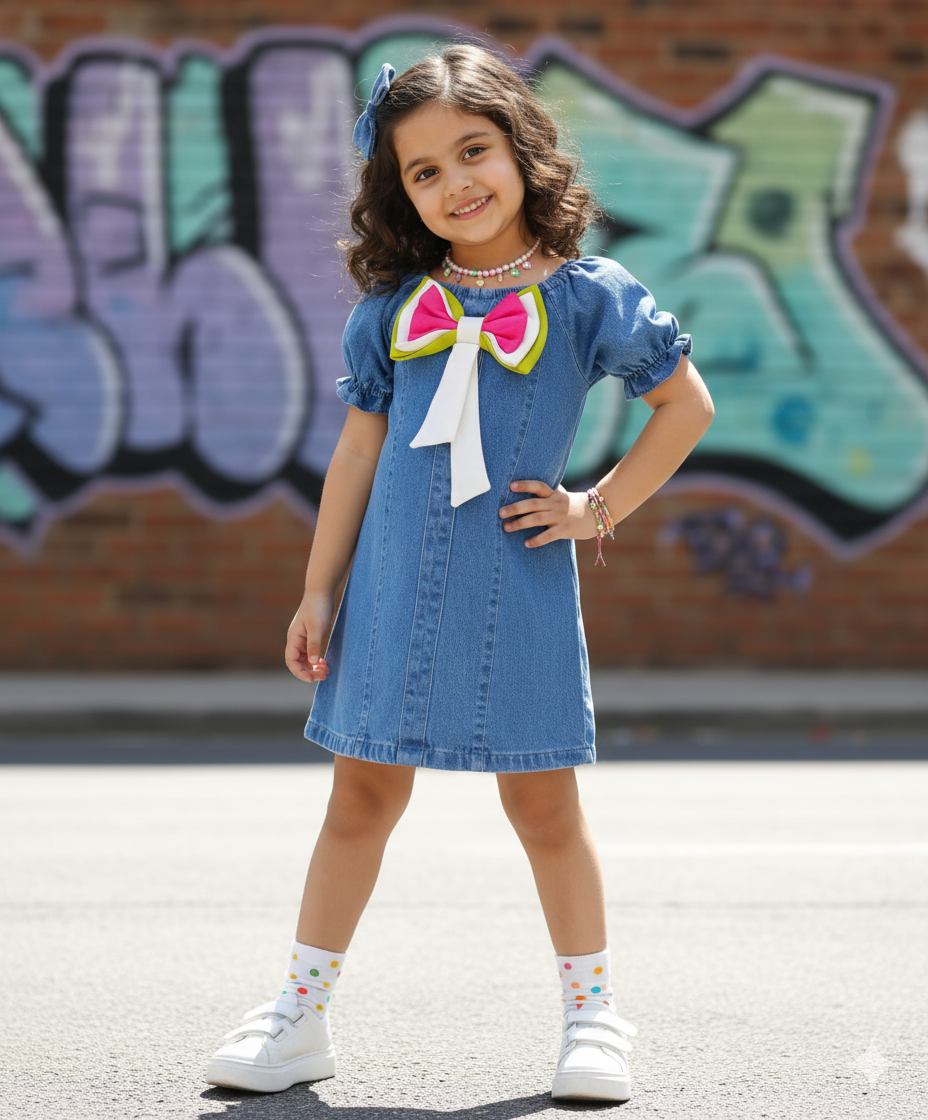 Girls Light Denim Dress [GD-6408] (1-12 Years) – Kriss n Kross