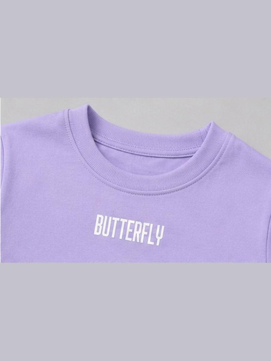 Girls Lavender Butterfly Co-ord Set [GCS-1E-5647] (4-12 Years)