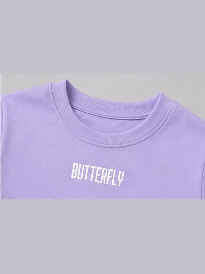 Girls Lavender Butterfly Co-ord Set [GCS-1E-5647] (4-12 Years)
