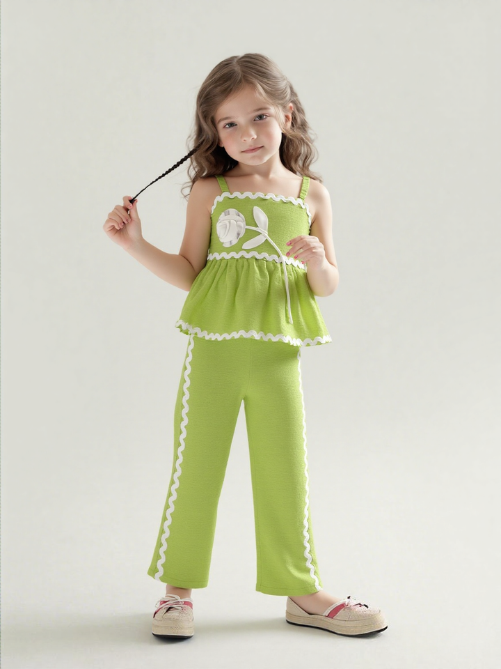 Girls Green Imported Co-Ord Set [GCS-7580](1-10Years)