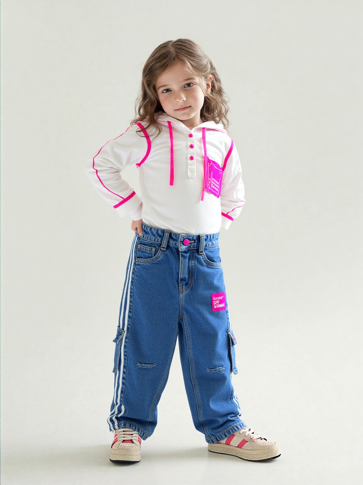 Girls Fancy Hooded Shirt [GT-400] [4-12 year]