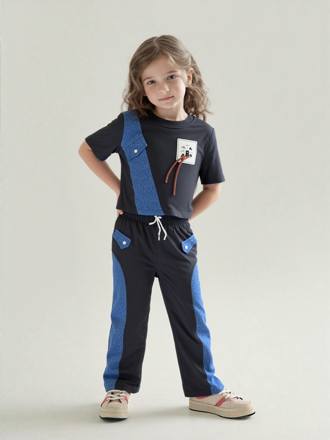 Girl's Imported Black Co-Ord Set [GCS-7525] (4-12 Years)