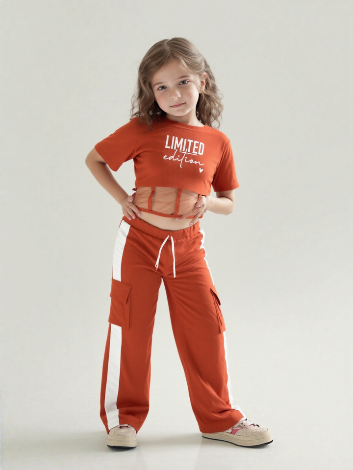 Girl's Rust Funky Co-Ord Set [GCS-7254](4-12 Years)