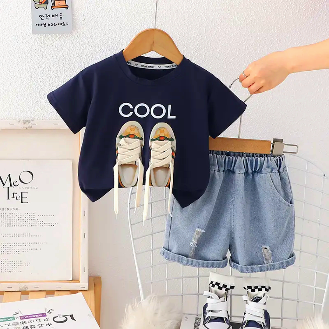 Unisex Navy Imported Cord Set [BT -2019] [1-6 Years]
