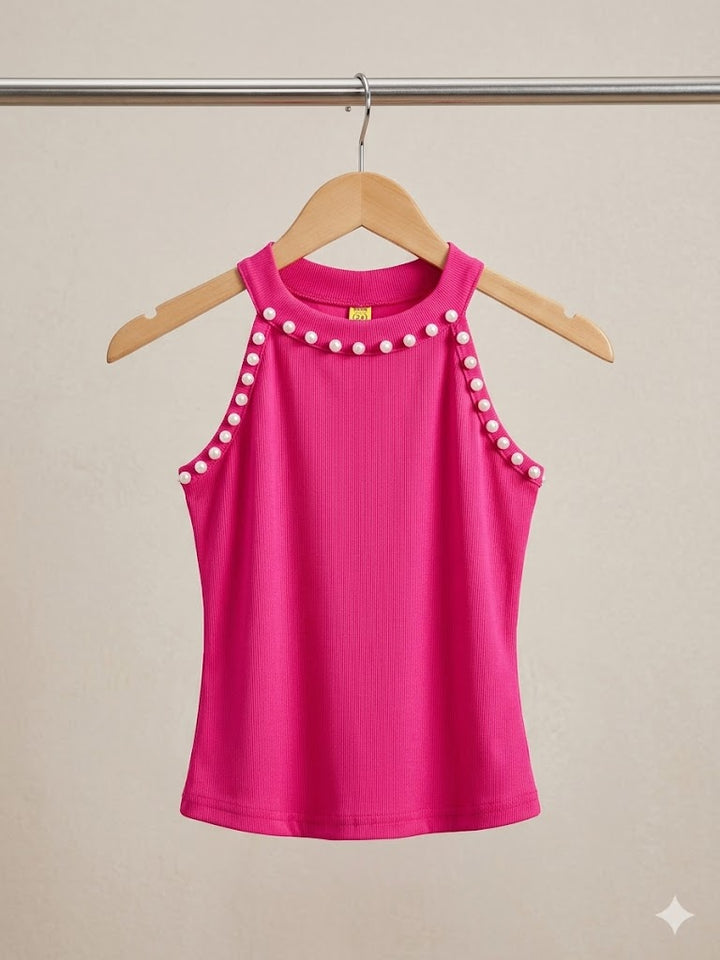 Girl Pink Pearl Top [ONLY TOP] [GT-83]  (3-11Years)
