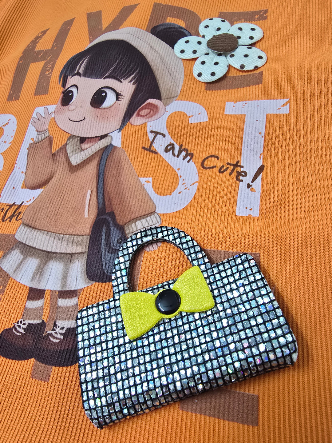 Girl's Orange Co-Ord Set  [GCS-7313] (4-12 Years)
