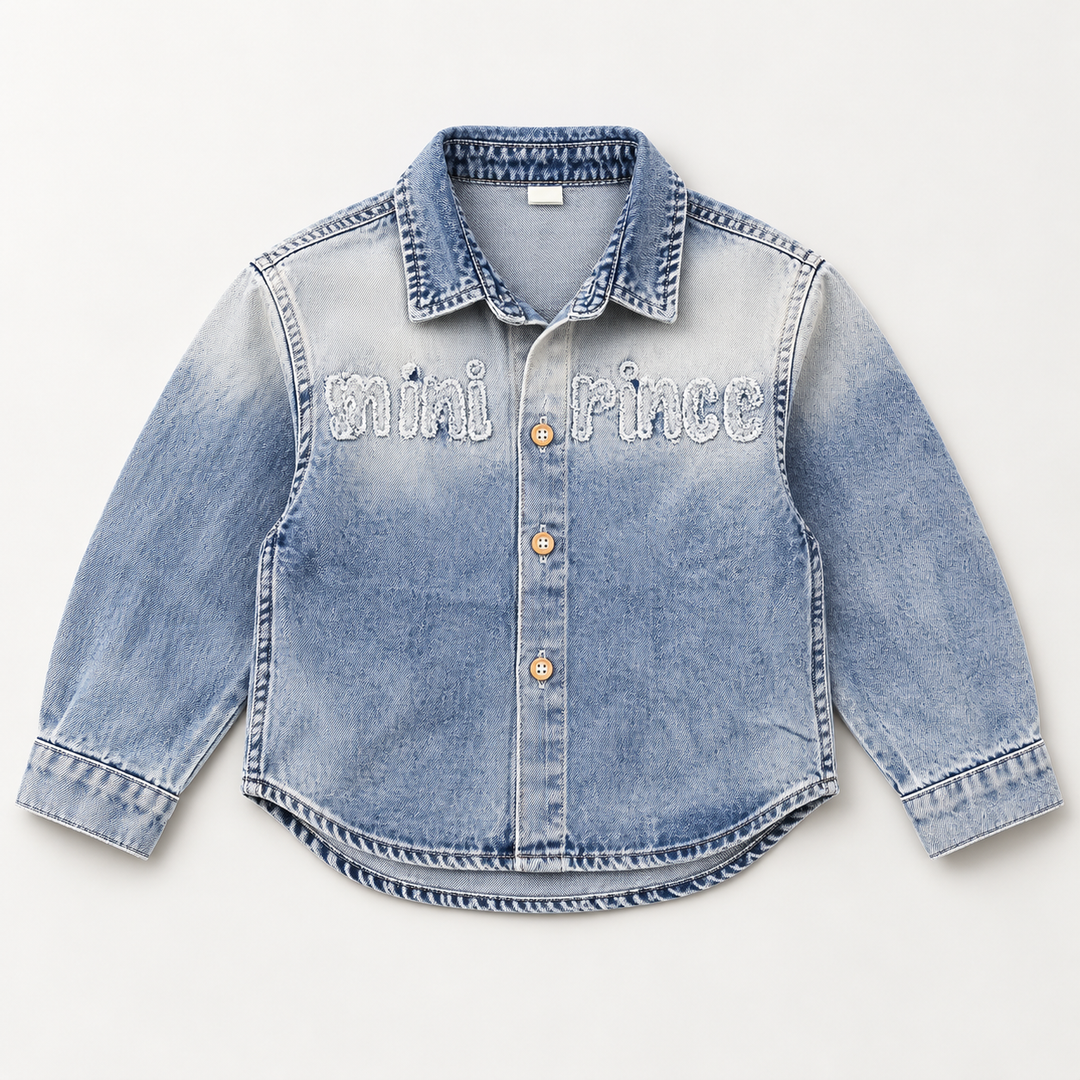 Boys Imported Double Shaded Denim Shirt [BT-4D-0974] [1-5 Years]