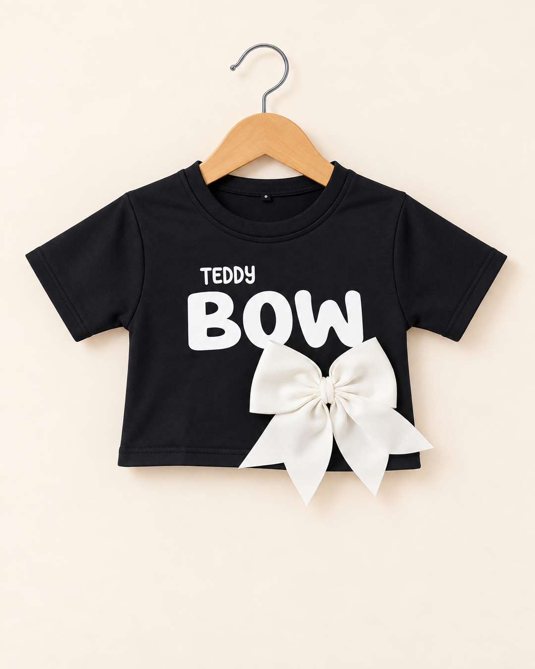 Girls Casual Black Teddy Bow Top [GT-R-4667] [4-12 year]