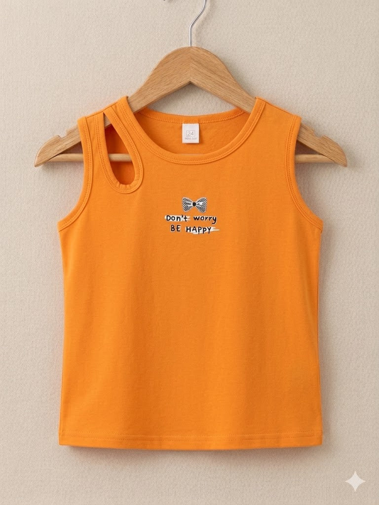 Girls Summer Orange Tank Top [GT-264] [4-12 year]