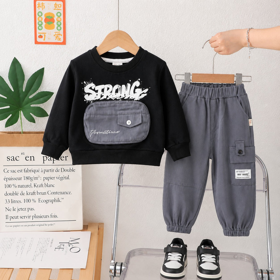 Boys Imported Black Cord Set [BT -5642] [1-6 Years]