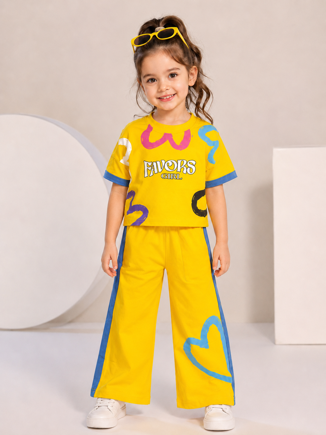 Girls Casual Yellow Co-Ord Set [GCS-4F-8796] (3-11 Years)