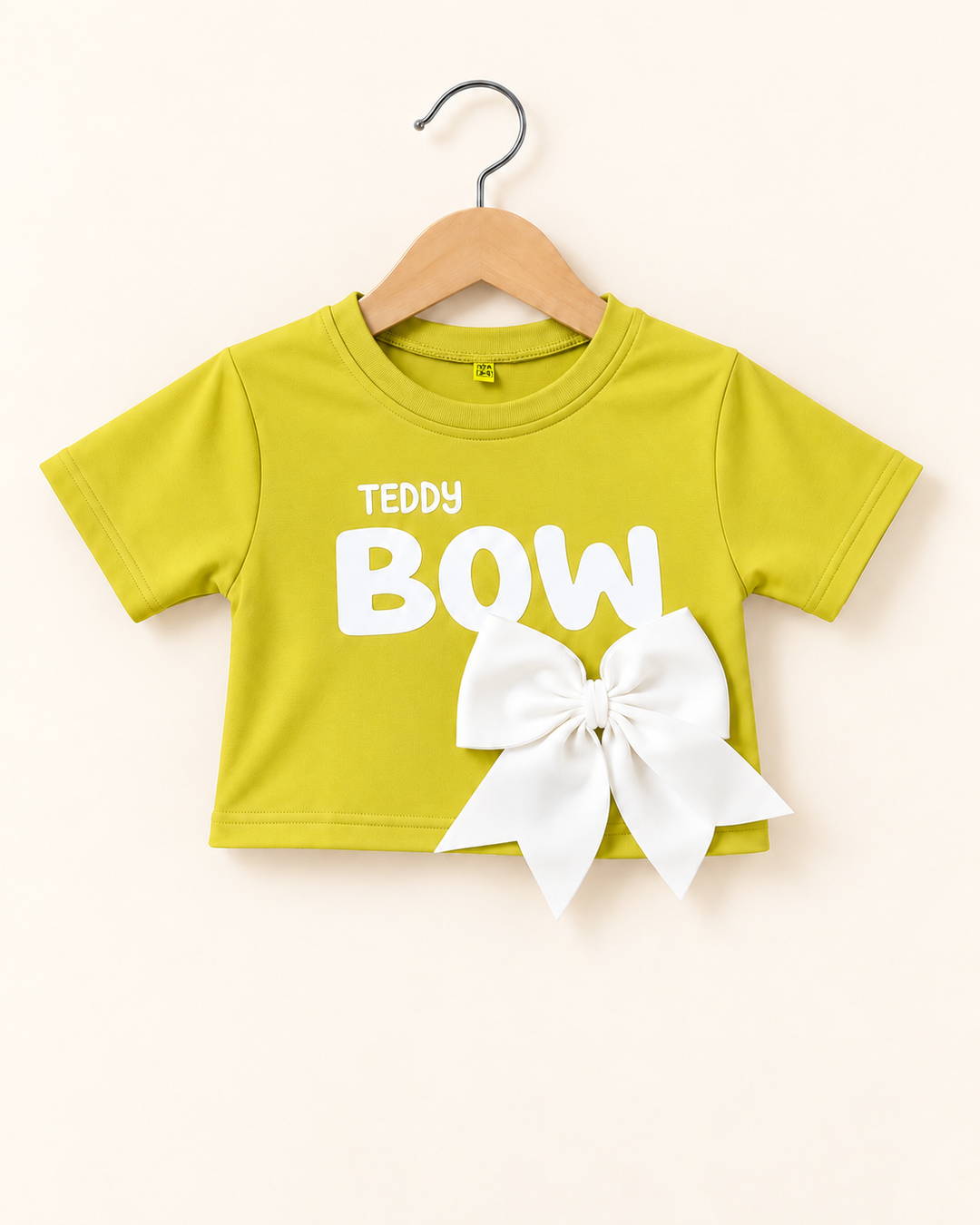 Girls Casual Yellow Teddy Bow Top [GT-R-0954] [4-12 year]