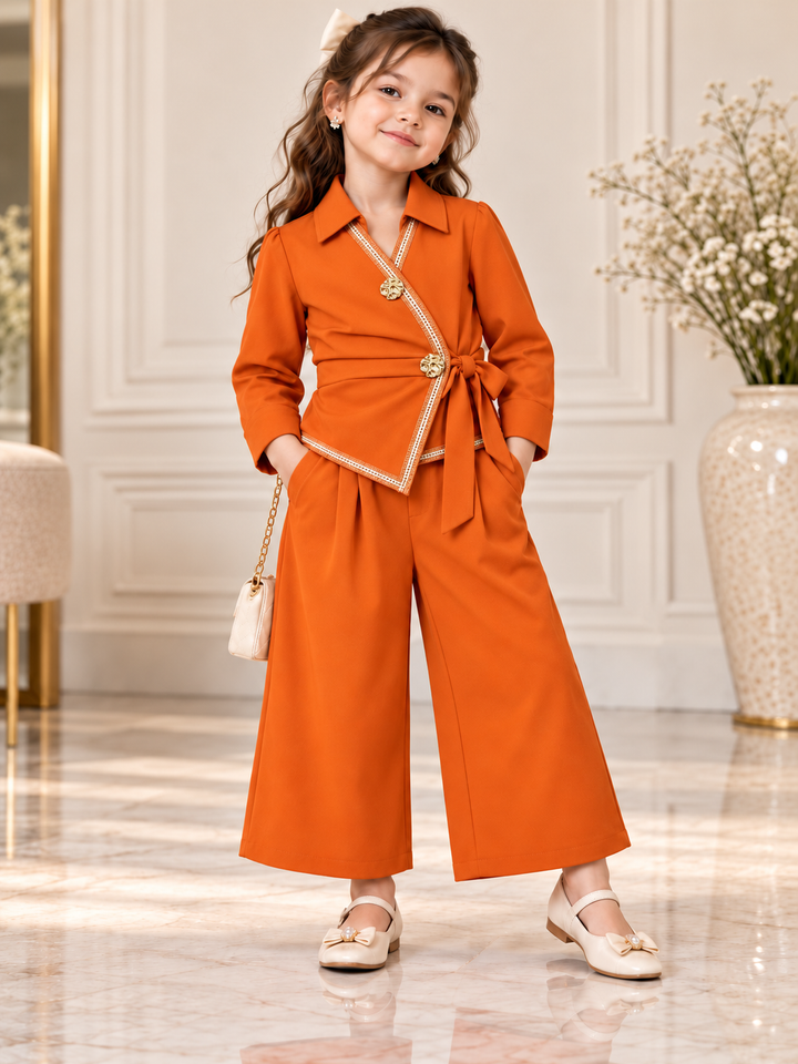 Girls Rust Royale Wrap Co-Ord Set [GCS-1A-6745] (4-12 Years)