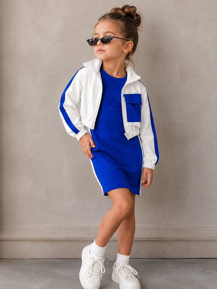 Girls Bodycon Dress With Zipper [GD-6A-3999] (3-12 Years)