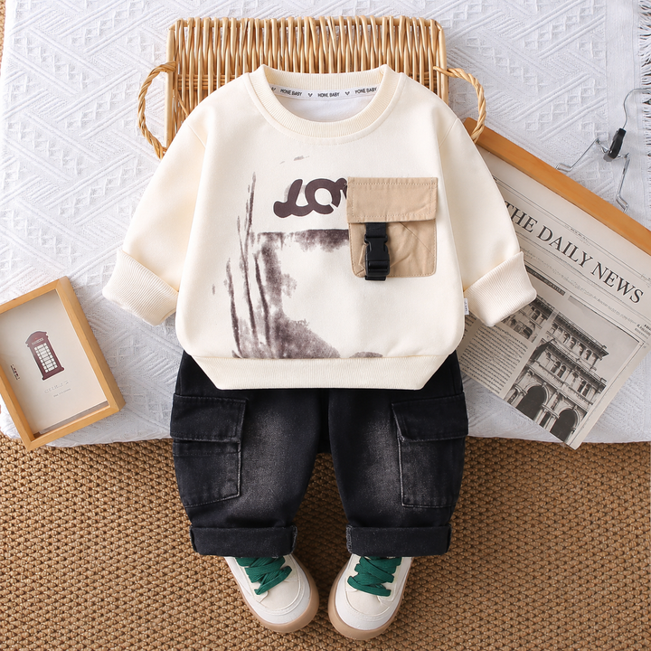 Boys Imported Cream Cord Set [BT-1K-2778] [1-6 Years]