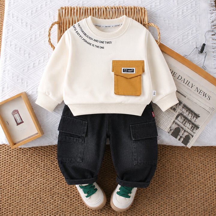 Boys Imported Cream Cord Set [BT-1K-3975] [1-6 Years]
