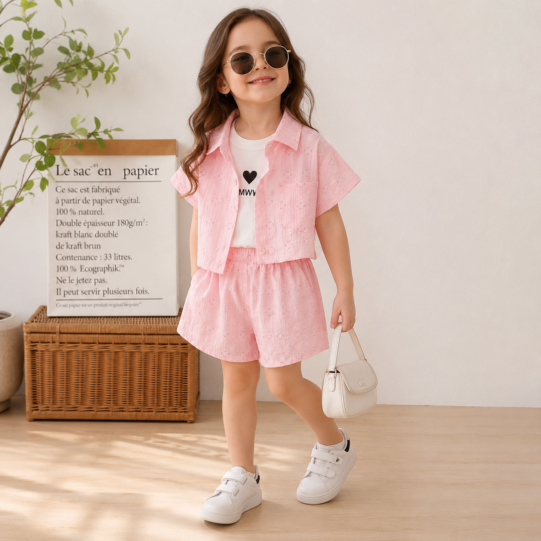 Girls Imported 3 Piece Co-Ord Set [GCS-2G-8153] (2-6Years)
