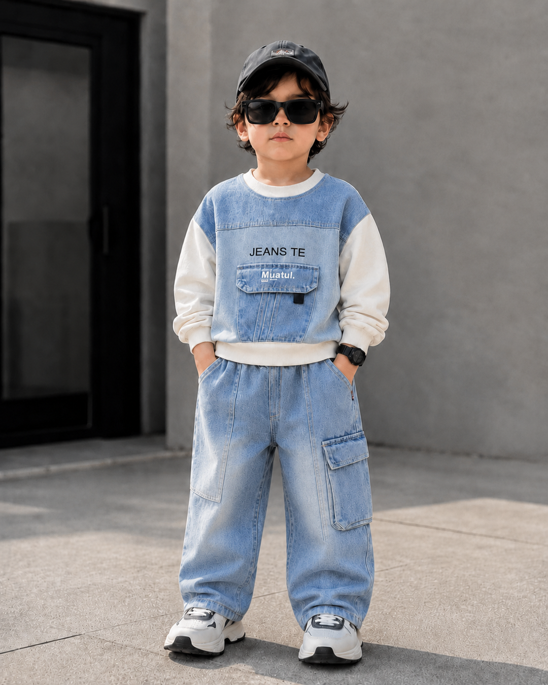 Boys Imported Creem Cord Set [BT-3C-4187] [1-6Years]