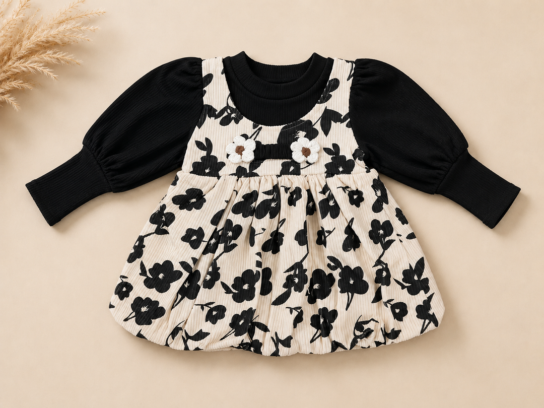 Girls Imported Black Frock [2A-4101] (9M -4Years)