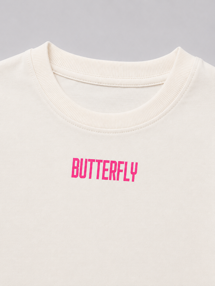 Girls Cream Butterfly Co-ord Set [GCS-1E-1584] (4-12 Years)
