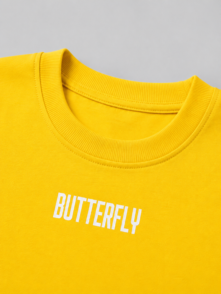 Girls Yellow Butterfly Co-ord Set [GCS-4E-3715] (4-12 Years)