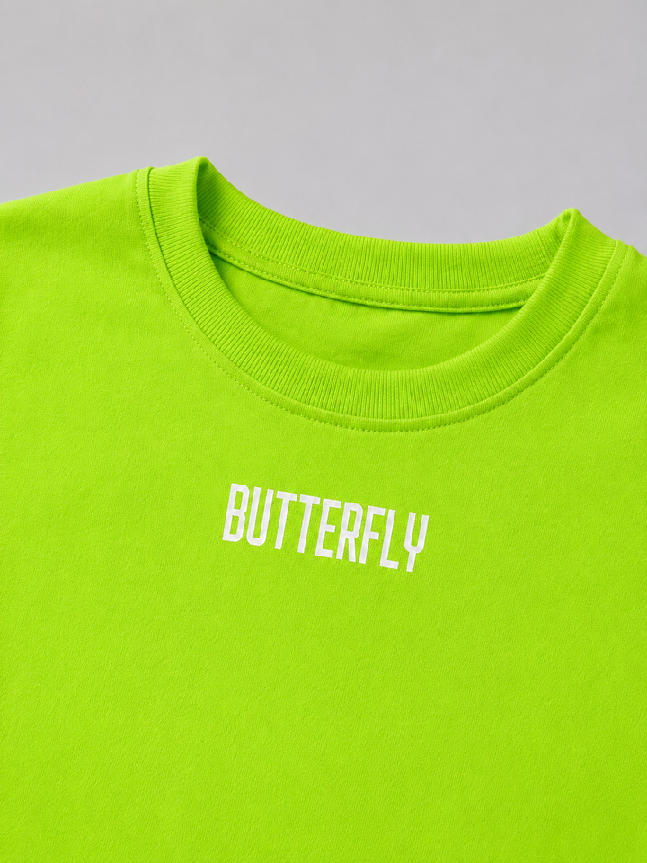 Girls Neon Green Butterfly Co-ord Set [GCS-3E-7152] (4-12 Years)