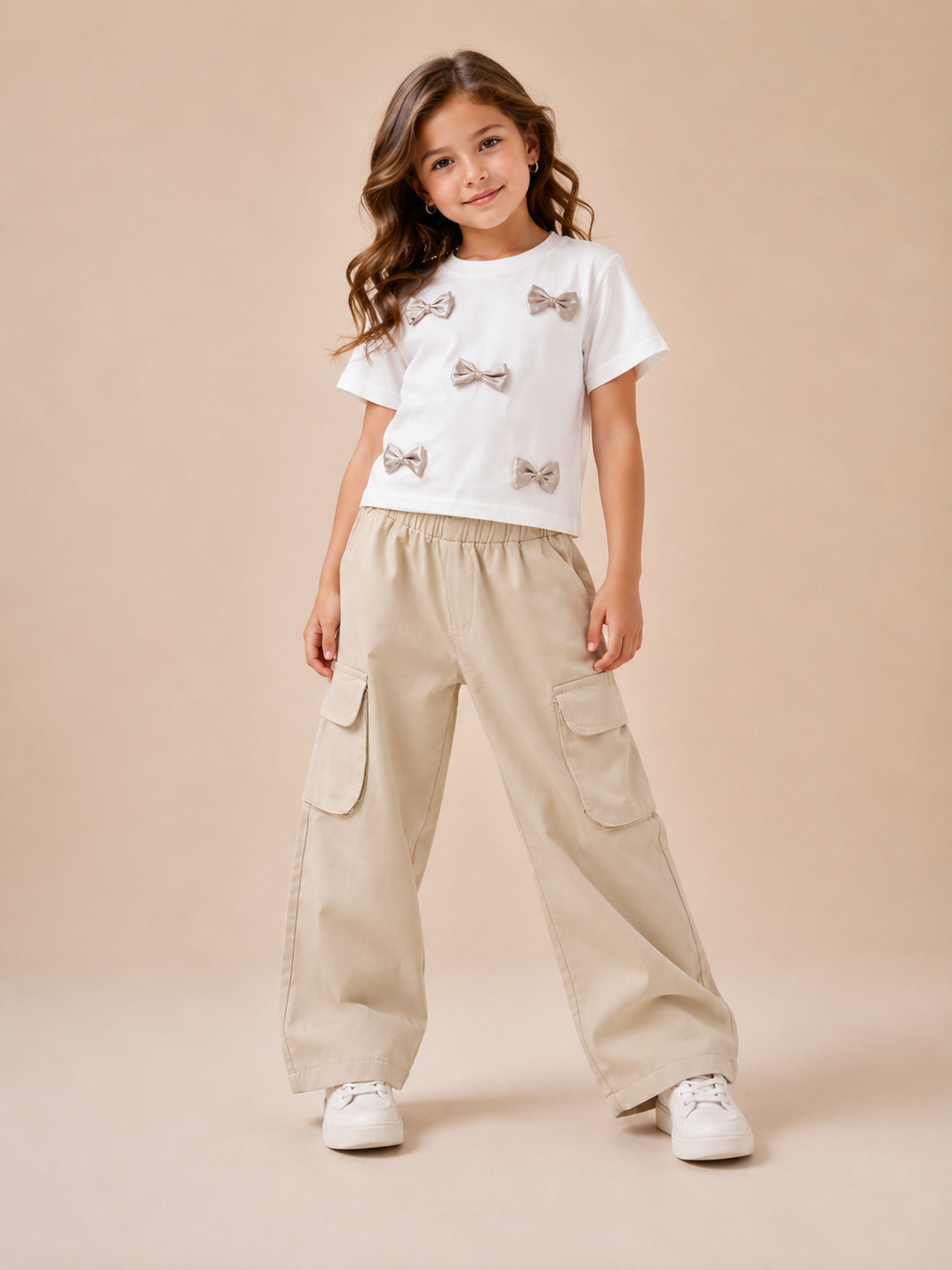 Girls Multi Bow Co-Ord Set [GCS-2E-1689] (4-12 Years)