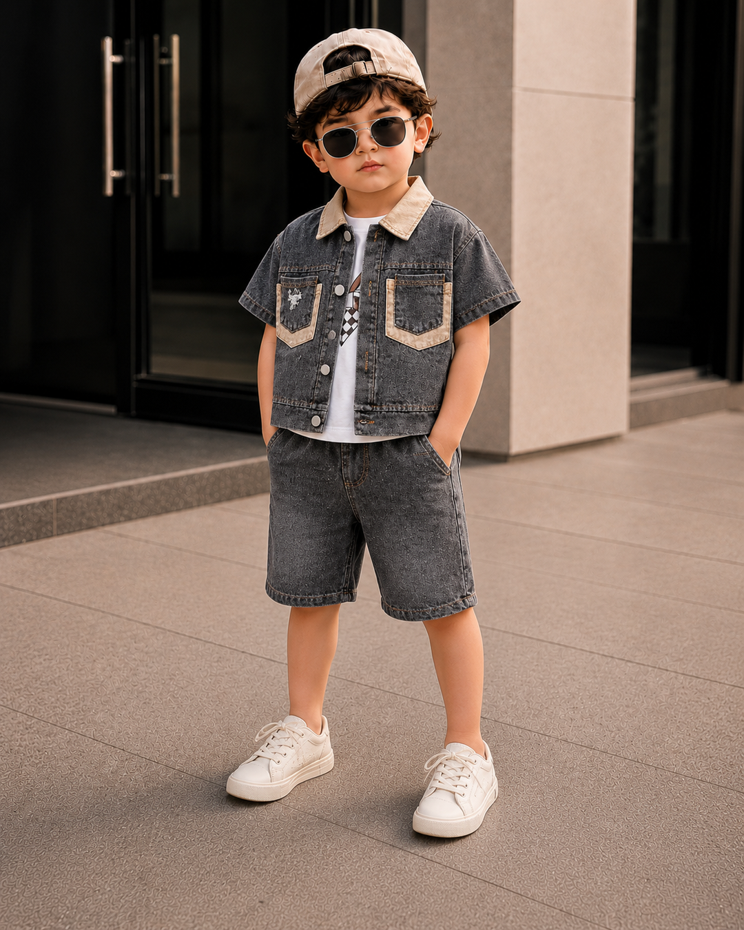 Boys Black Imported Cord Set [BT-4K-2060] [2-7 Years]