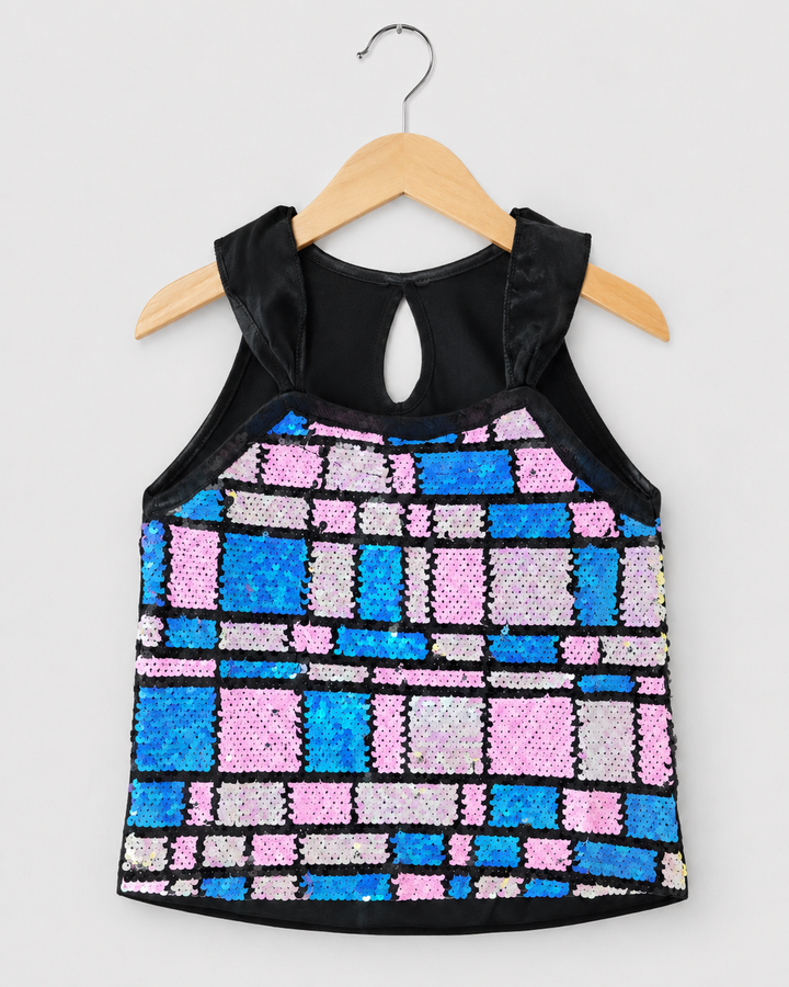 Girls Sleeveless Sequin Partywear Top [GT-1451] [1-8Years]