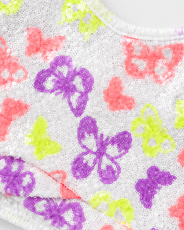 Girls Sleeveless Sequin Butterfly Top [GT-2485] [1-8Years]