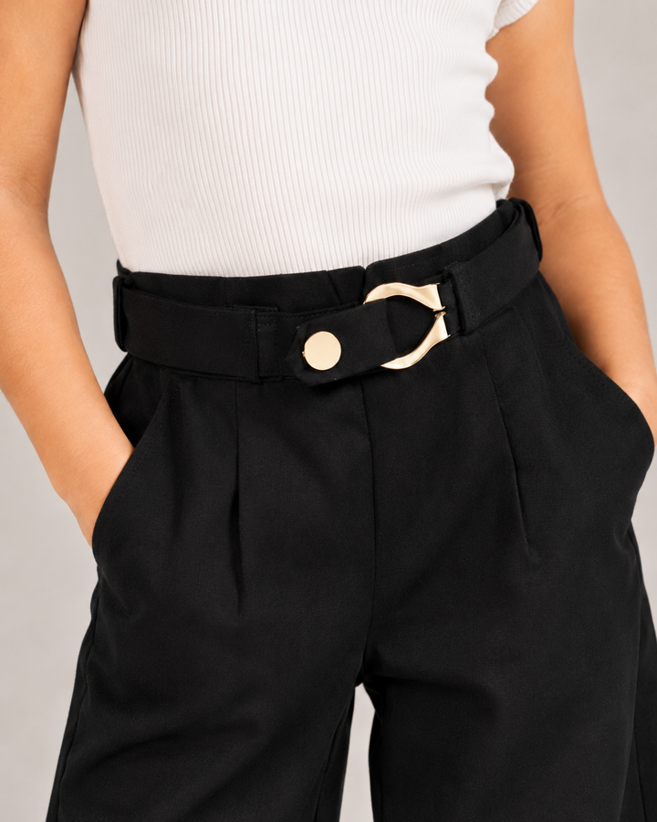 Girls Black Korean Pant [ONLY PANT] [GJ-7385](4-12Years)