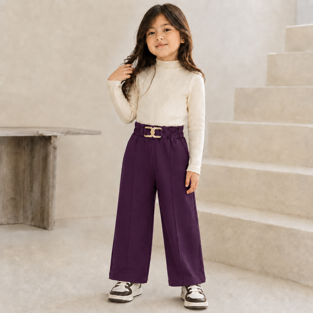 Girls Wine Korean Pant [ONLY PANT] [GJ-9172](4-12Years)