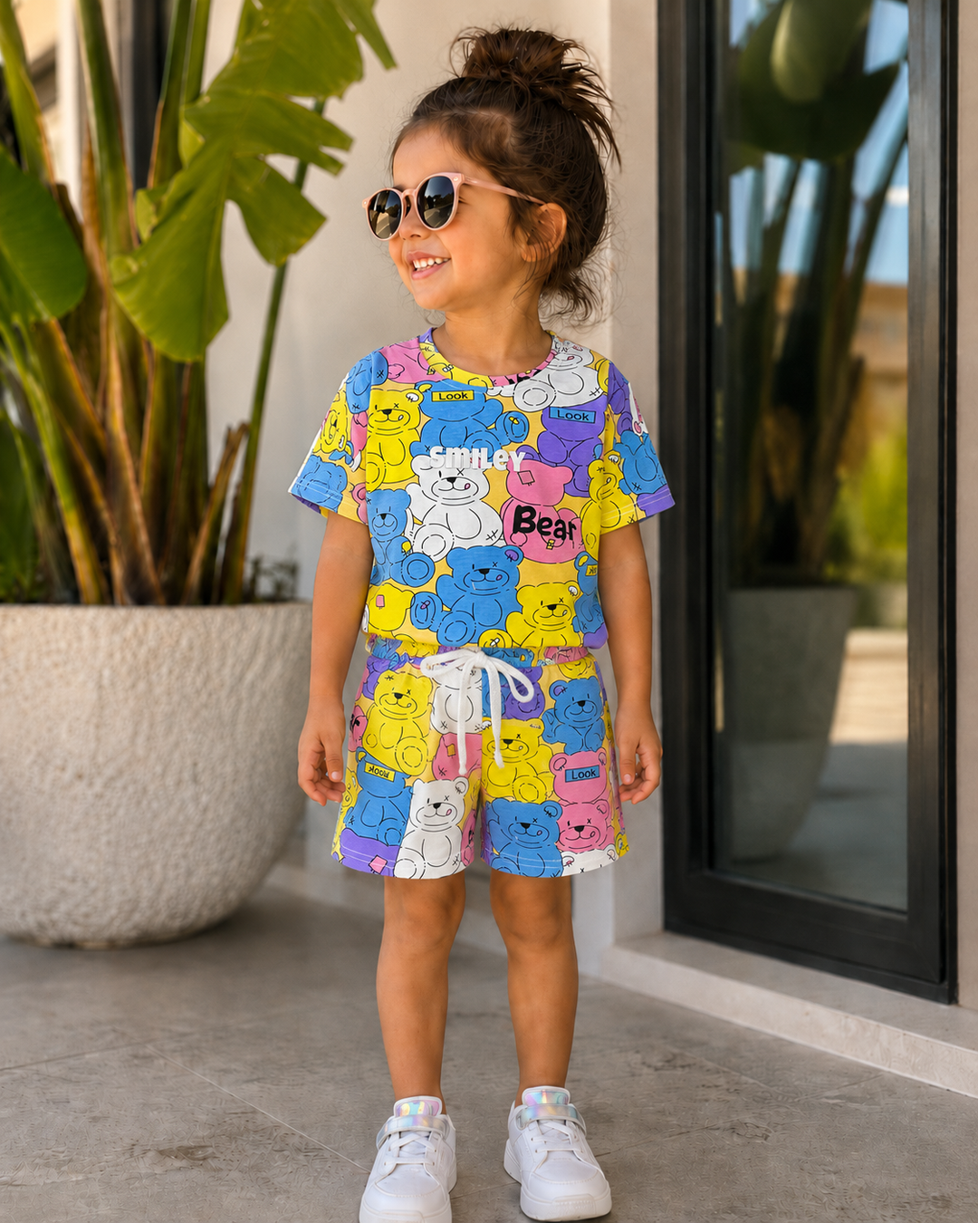 Girls Teddy Printed Co-Ord Set [GCS-5610] (4-12 Years)