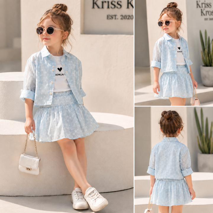 Girls Imported 3 Piece Co-Ord Set [GCS-2G-5147] (2-6Years)