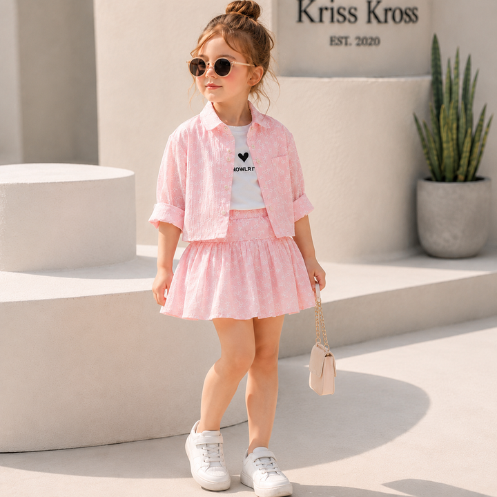 Girls Imported 3 Piece Co-Ord Set [GCS-7420] (2-6Years)