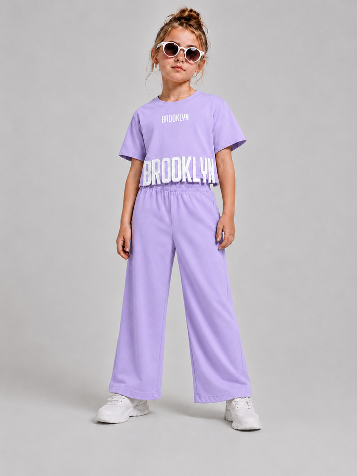 Girls Lavender Brooklyn Co-ord Set [GCS-1G-6541] (4-12 Years)
