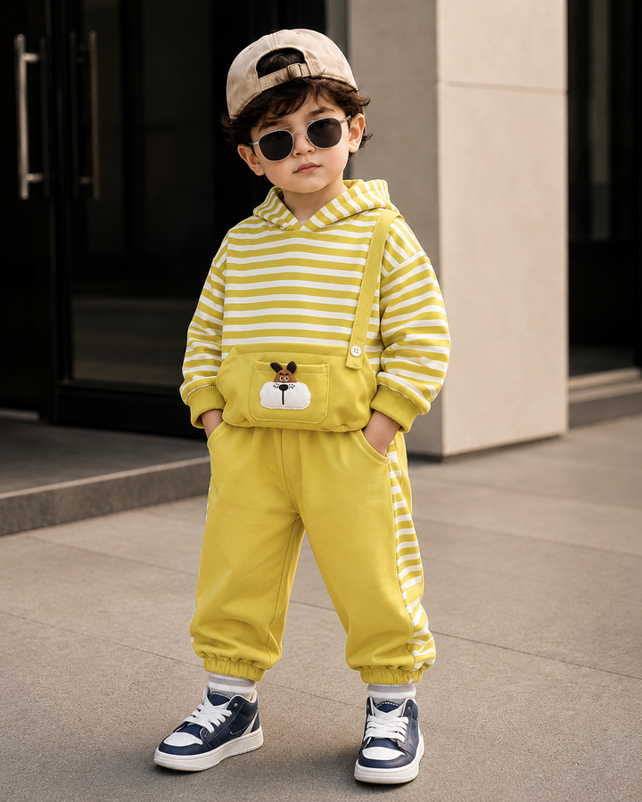 Boys Stripped Hooded Cord Set [BT-3K-5994] [1 - 5 Years]