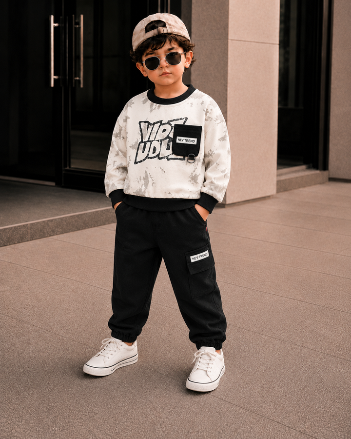 Boys Imported Black Cord Set [BT-3K-4811] [1-5 Years]