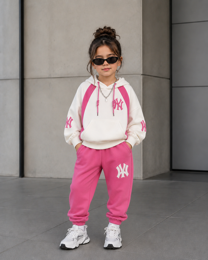 Girl's Pink 2 Piece Co-Ord Set [GCS-1F-5997](1-5 Years)