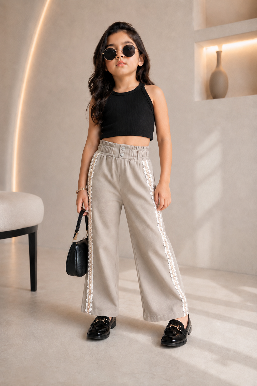 Girl’s Korean Side Lace Pant [ONLY PANT] [GJ-1D-3578] (4-12Years)