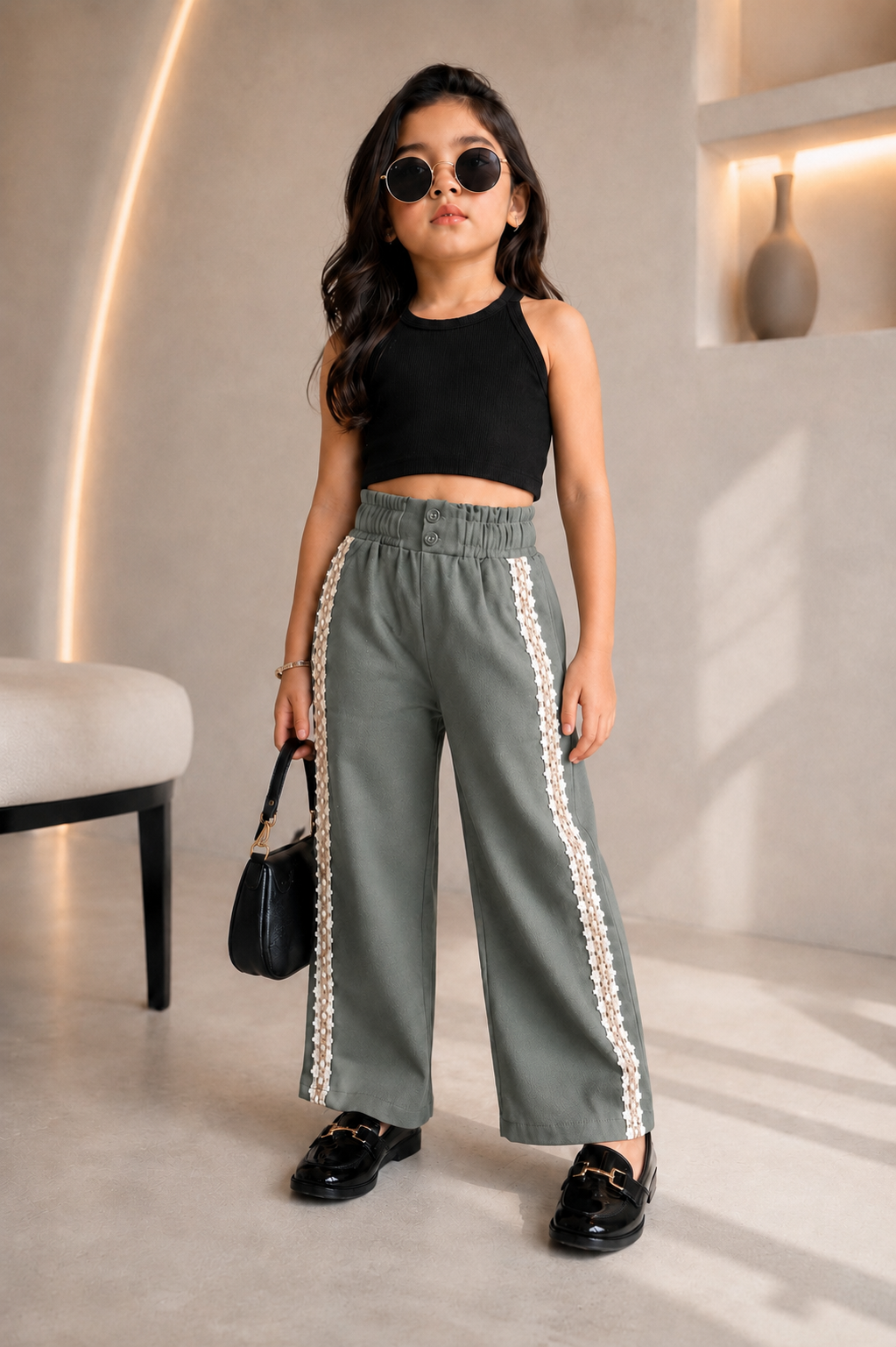 Girl’s Korean Side Lace Pant [ONLY PANT] [GJ-1D-3254] (4-12Years)