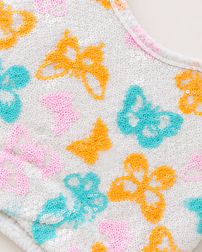 Girls Sleeveless Sequin Butterfly Top [GT-2132] [1-8Years]