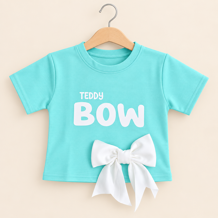Girls Casual Teddy Bow Top [GT-R-2786] [4-12 year]