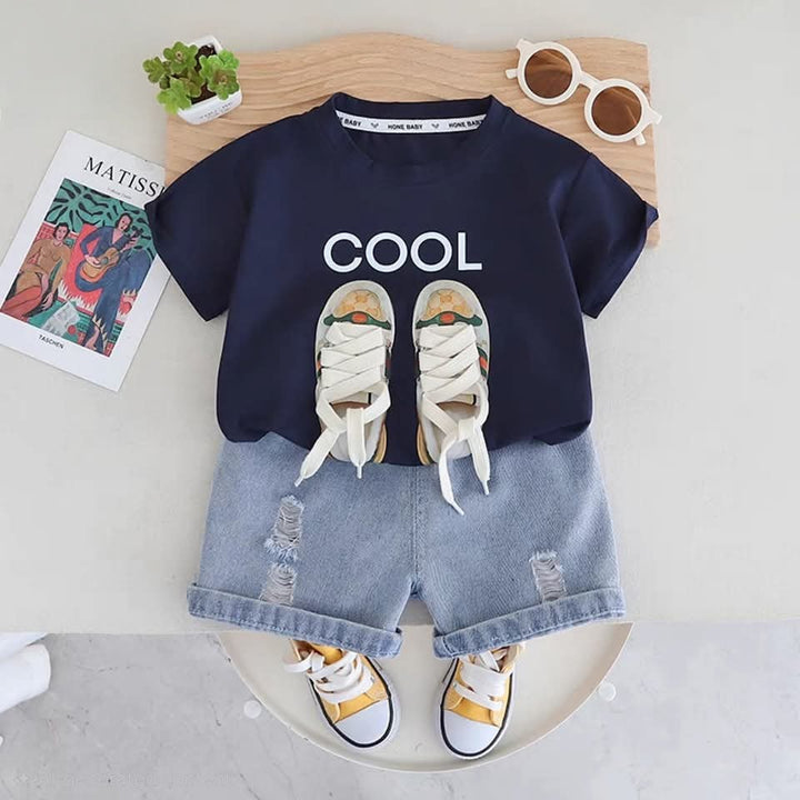 Unisex Navy Imported Cord Set [BT -2019] [1-6 Years]