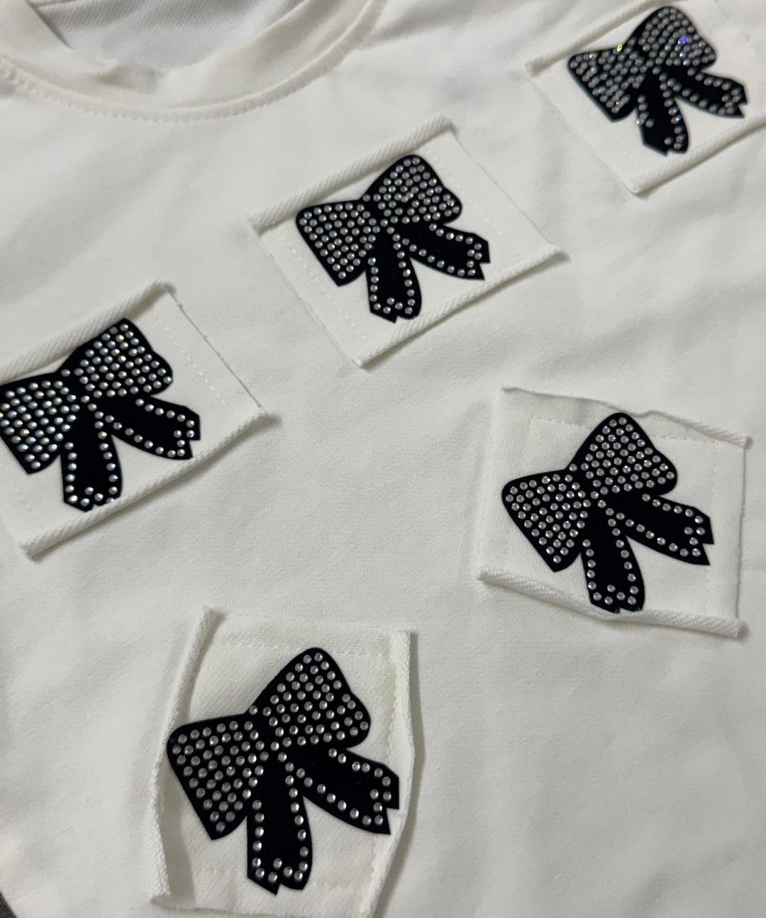 Girls Casual White Bow Co-Ord Set [GCS-5498] (4-12 Years)