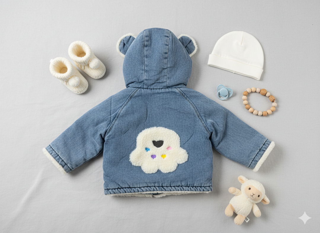 Girls Imported Winter Hoodie Fur Jacket [GT-184] [2-7Years]