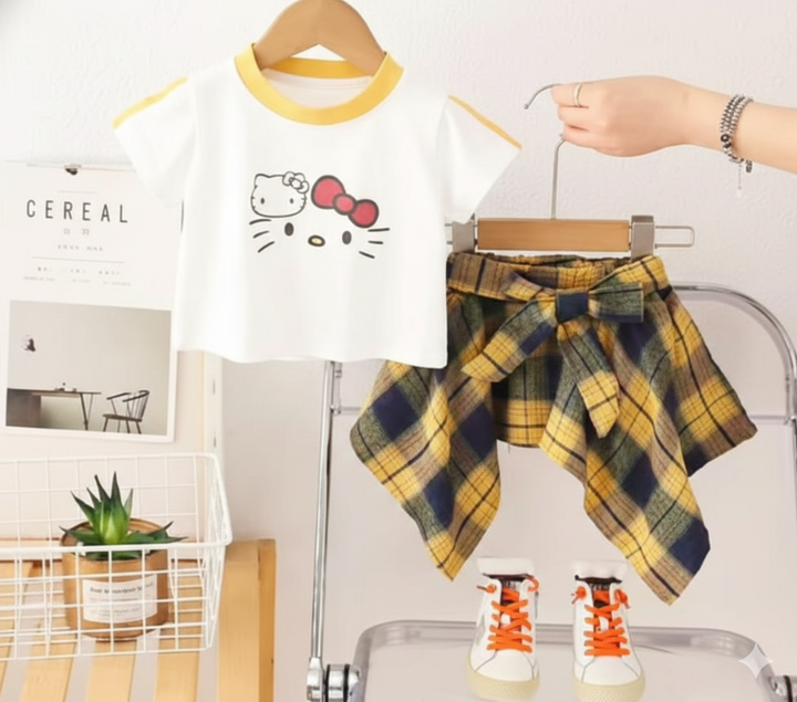 Girl's Imported Yellow Co-Ord Set [GCS-5001] (9Month -5 Years)