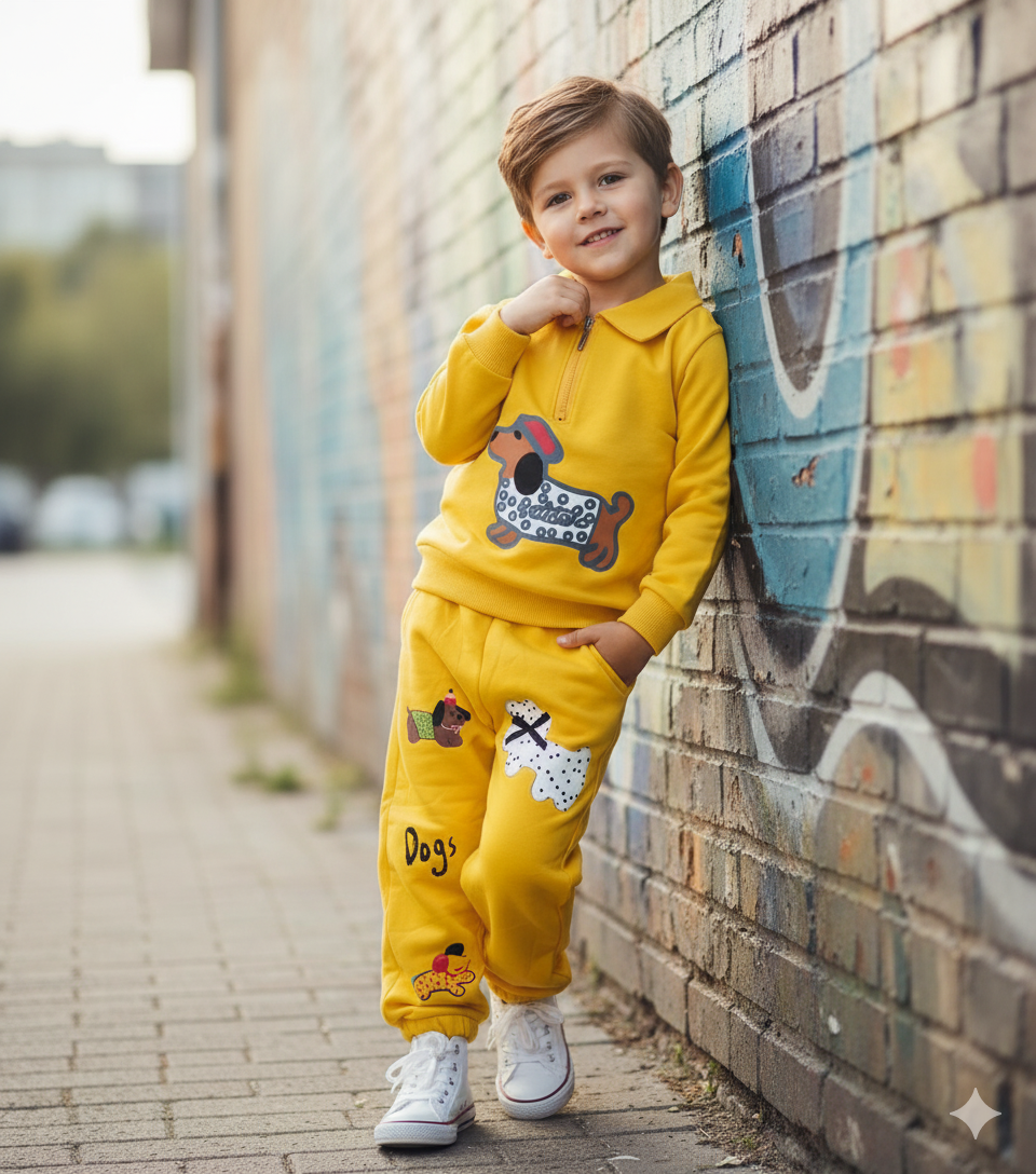 Girl's Imported Yellow Co-Ord Set [GCS-6427] [1 - 5Years]