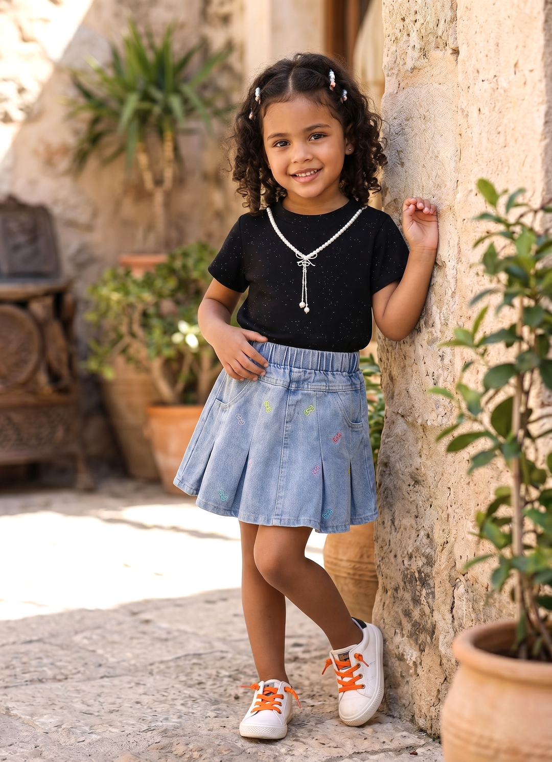 Girl's Imported Black Co-Ord Set [GCS-4999] (2-7 Years)